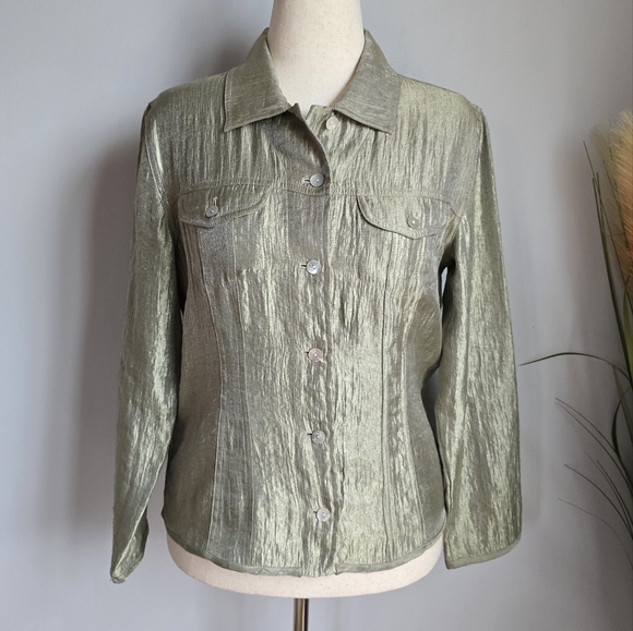 J. Crew, Chicos, Calvin Klein Linen Cotton Knit Top Bundle Lot, Size Medium - Picture 11 of 15